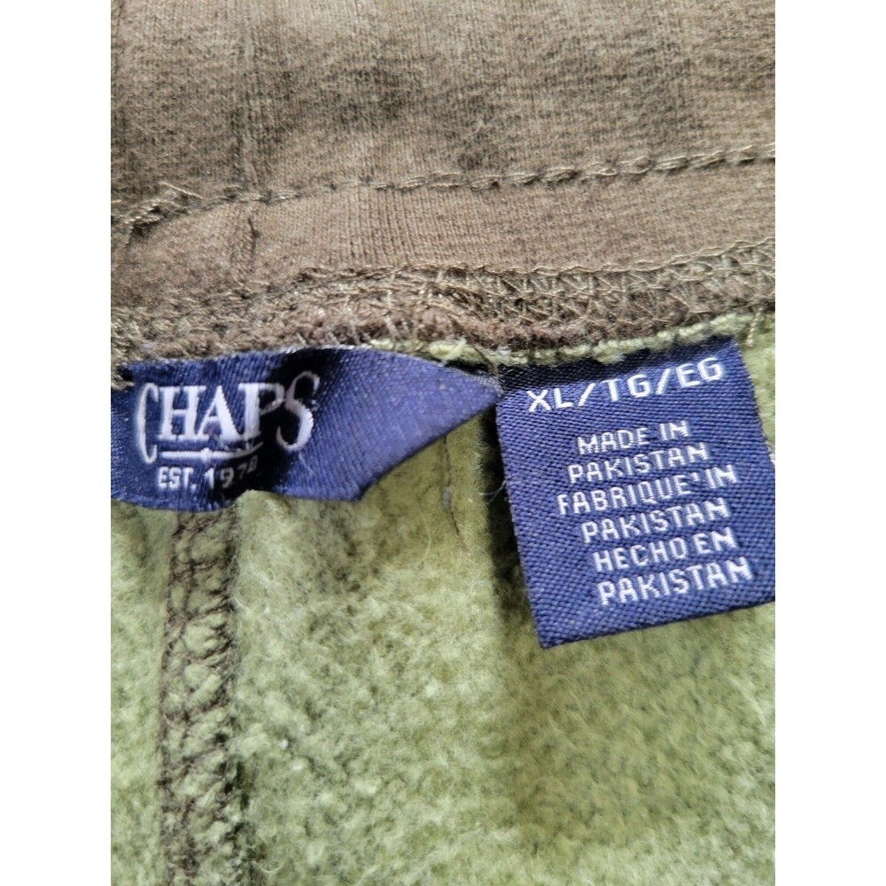 Chaps Lounge Pants XL Green Camouflage 35 X 30 Adjustable Waist Homebody Wear - Picture 5 of 9